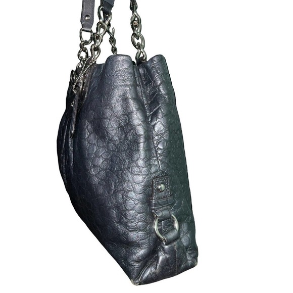 Coach Ashley F17661 Camel Bluish Gray Color Alligator Leather Carry all Tote Bag - Picture 4 of 13